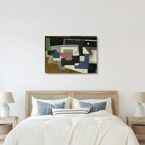 Tablou pe sticlă - Abstracție cubism (70x50 cm)