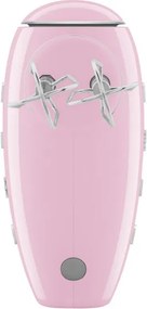 Mixer manual SMEG 50's Style HMF01PKEU, 250 W, 9 viteze, Functie Turbo, Afisaj LED, Timer, Accesorii, Roz