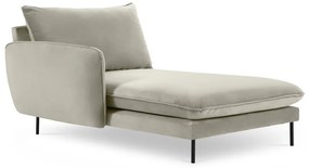 Sezlong tapitat Vienna velvet/picioare negre – L170 x l110 x h95