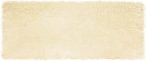 vidaXL Covor din Lână Faux Tafalla Crem 80 x 200 cm Poliester