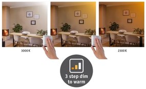 Plafonieră LED/19W Paulmann 79799 CARPO 230V 2300/2500/3000K