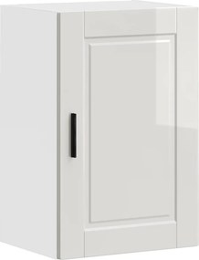 vidaXL Dulap de bucatarie "Porto" din lemn prelucrat alb lucios