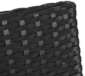 JAKS Mobilier din ratan negru Kent