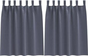 vidaXL Perdele Opaque cu Inel 2 pcs Antracit 140 x 140 cm Poliester