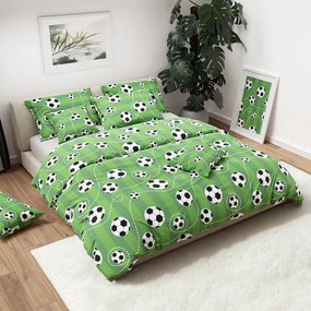 Lenjerie de pat din bumbac FOTBAL verde Dimensiune lenjerie de pat: 70 x 90 cm | 140 x 200 cm