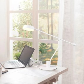 Veioză alb mat LED cu structură flexibilă (înălțime 64 cm) Manduro – Trio