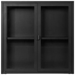 Vitrină neagră din metal suspendată 80x80 cm Brisbane – House Nordic