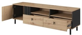 Comodă de televizor BADIA stejar/antracit