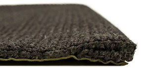 Covor din sisal natural, negru, 100x250 cm Negru, 100 x 250 cm