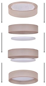 Plafonieră LED Duolla ROLLER LED/24W/230V d. 45 cm ratan