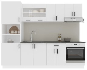 Set Bucatarie Karo V20, Alb, Blat Thermo 28 mm, L 260 cm