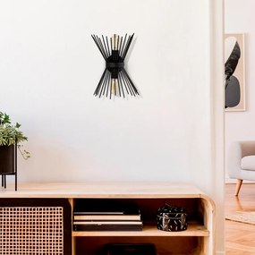 Aplica de Perete Kirpi - 3091, Soclu E27, Max. 40W, Culoare Negru
