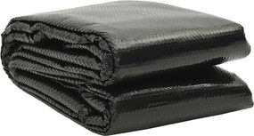 vidaXL Prelată piscină, negru, 1000 x 600 cm, PE, dreptunghiular