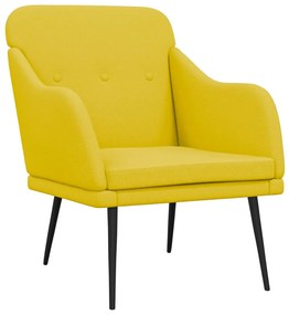 351482 vidaXL Fotoliu, galben deschis, 63x76x80 cm, textil