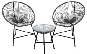 Set mobilier de grădină Alune (pentru 2 persoane) (negru). 1096305
