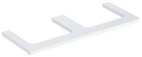 Blat pentru lavoar Geberit One cu decupaj dublu alb lucios 120 cm