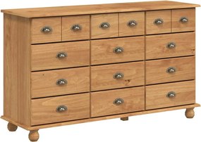 vidaXL Comodă ASKIM Maro 79 x 40 x 133,5 cm Lemn de pin masiv