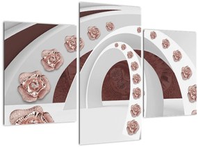 Tablou - Arcade 3D cu flori (90x60 cm)