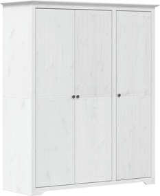 vidaXL Șifonier "BODO", alb, 146x53,5x173 cm, lemn masiv de pin