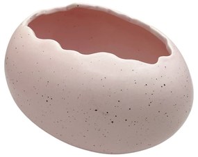 Vas ceramica pentru flori EGGSHELL, Roz, 17x13cm