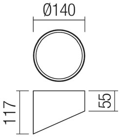 Redo 01-1630 - Spot LED UTO, 18W/230V, Ø 14 cm, negru