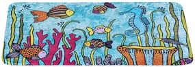Covoras de baie, Wenko, Ocean Life, 45 x 70 cm, poliester, multicolor
