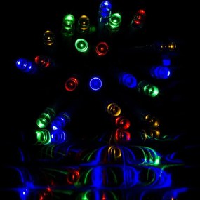 Lumini de Crăciun 10 m, 100 LED-uri, colorat, cablu verde