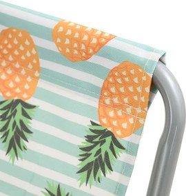Set de 2 sezlonguri de plaja pliabile SAND PINEAPPLE, colorat