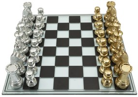 Mauro Ferretti Set Tabla De Sah Negru/Alb Cm 50,5X50,5X12 | Aosom Romania