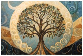 Tablou – Arborele vieții și spirale (90x60 cm)
