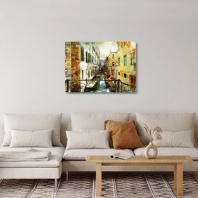 Tablou pe sticlă - Strada din Veneția (70x50 cm)