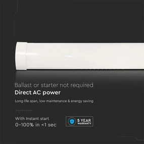 Corp de iluminat liniar cu LED cip SAMSUNG 20W, 2400 lm, V-TAC, 60cm, lumina rece