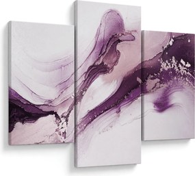 Tablou - Artă fluidă violet (90x60 cm)