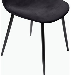 Scaune de dining gri-închis 4 buc. din catifea Monza – Støraa