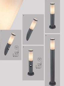 Aplica de perete pentru exterior design modern, IP44 BOSTON antracit 3157A GL