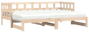 836210 vidaXL Pat de zi cu extensie, 90x190 cm, lemn masiv de pin