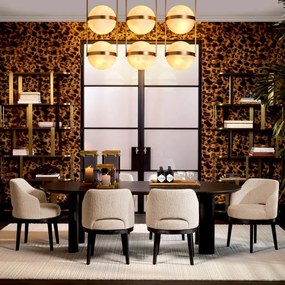 Scaun dining design LUX Sofia, Seashell off white