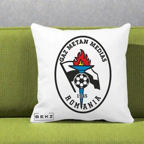 Perna Personalizata Gaz Metan Medias 1945 Fotbal, 40x40 cm, Alba Mata, Husa Detasabila, Perna Inclusa, BEKZ®