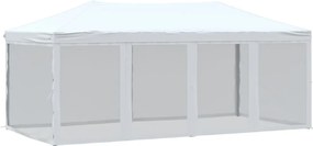 vidaXL Cort pliabil pentru petreceri cu pereți lateral, alb, 3x6 m