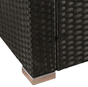 Jusky Set ratan de gradina Punta Cana L - perne negre/antracit