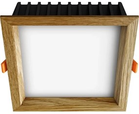 Corp de iluminat LED încastrat SQUARE LED/12W/230V 3000K 17x17 cm lemn masiv stejar APLED