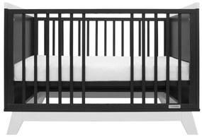 New Baby Crib Marcus, negru/alb