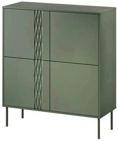 Comoda TRESSE, verde, PAL laminat, 100x40x110 cm