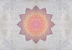 Fototapet - Mandala cu motiv de beton (147x102 cm)