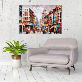 Tablou - Hong Kong, pictură în ulei (90x60 cm)