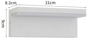 Brilagi - Aplică de perete pentru exterior TESSI LED/10W/230V albă IP54
