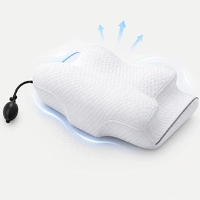 Perna cervicala ortopedica CERVI-SAN Ortho reglabila memory foam, husa lavabila