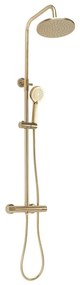 REA-P2323 - Set de duș PAROT cu baterie termostatică, finisaj auriu periat