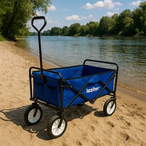 Cărucior de plajă pliabil pentru grădină