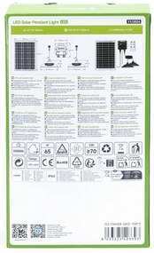Lustră LED solară cu senzor Aigostar 2xLED/35W/12V 6000 mAh 6500K d. 15 cm